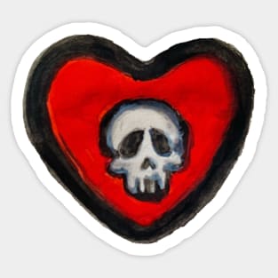 Skull Heart Sticker